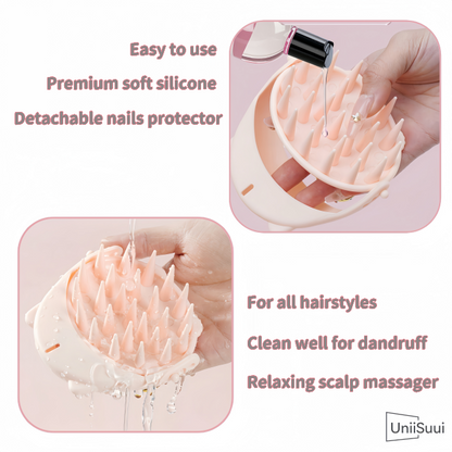 UniiSuui 2-in-1 Silicone Scalp Scrubber with Nails Protector